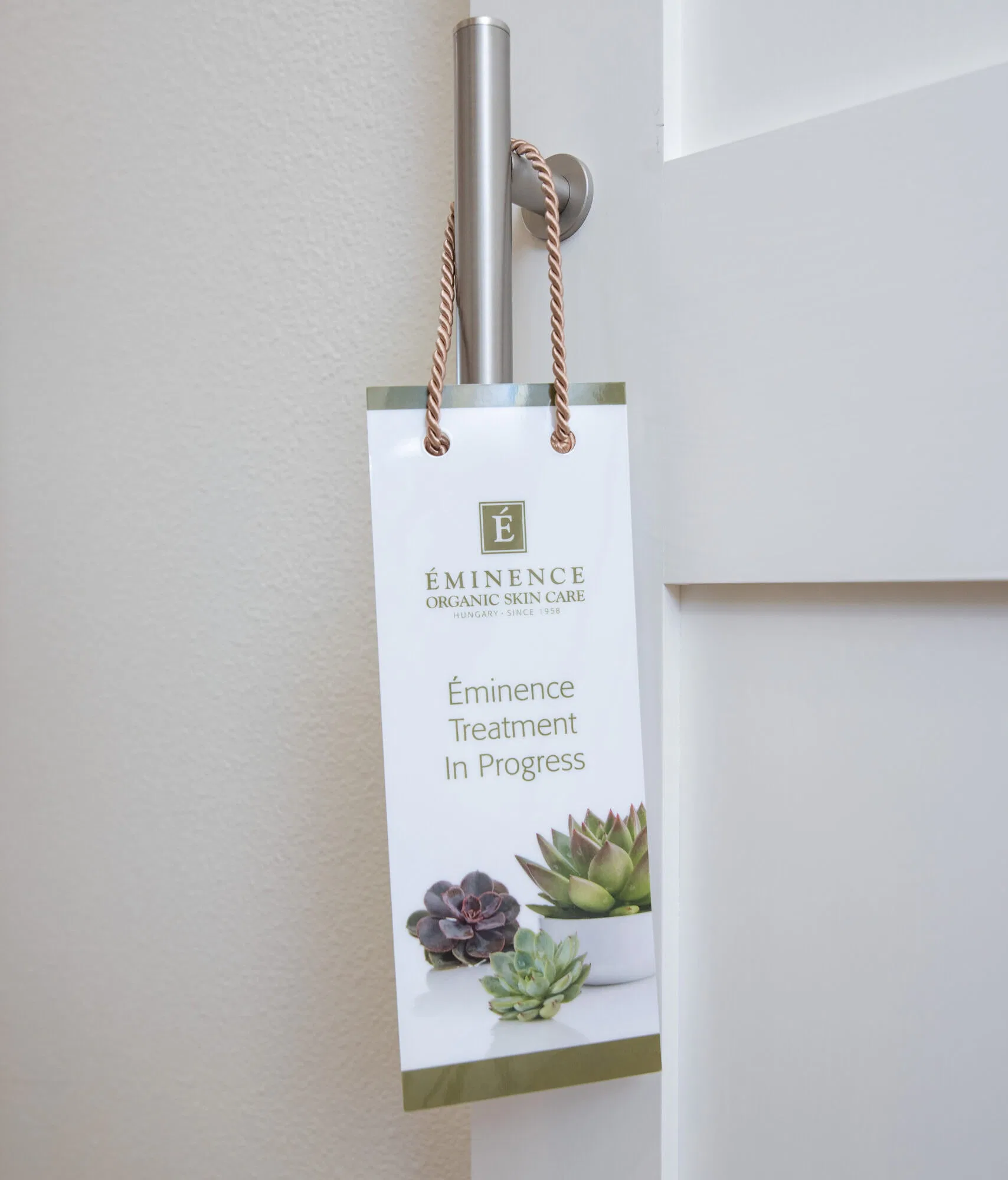 Urban Well MedSpa + Wellness Eminence Treatment door tag